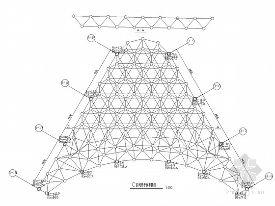 三角钢结构屋面施工图资料下载-三角网施工图