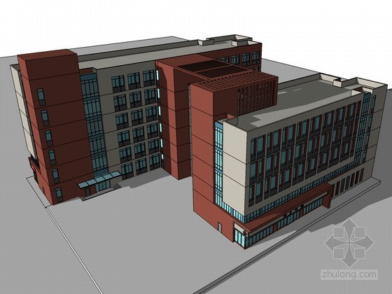 卫生院SketchUp模型下载-卫生院 