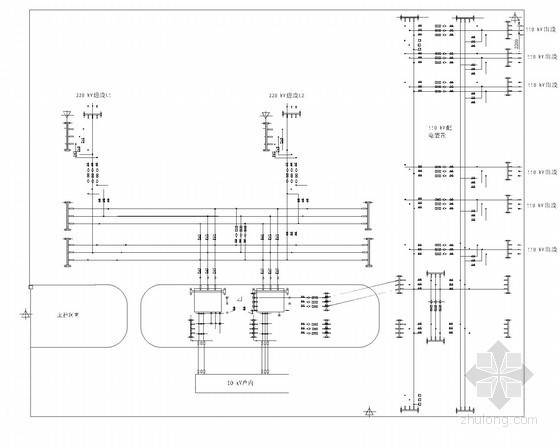 220kV降压变电站毕业设计论文（论文、图纸）-变电所设计平面图 