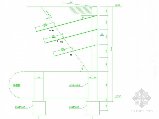 边坡支护锚杆施工图设计资料下载-锚杆挡墙边坡支护施工图