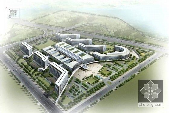 [深圳]医院工程屋面膜结构工程施工组织设计（附三维流程图）-效果图