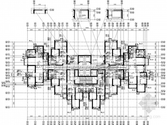 建筑户型施工图模板资料下载-[深圳]51层社区配套楼给排水施工图纸（太阳能热水系统、冷凝水系统）