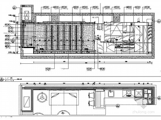 [北京]知名地产B6户欧式一居室样板间装修施工图立面图 