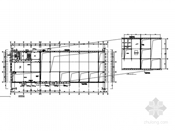 [四川]现代风格县城汽车站建筑施工图（含配套建筑）-现代风格县城汽车站建筑平面图