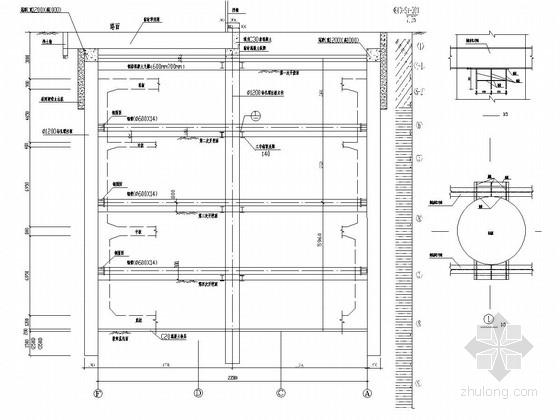 钢围檩斜撑大样图资料下载-[广东]轨道交通车站基坑桩撑围护结构施工图