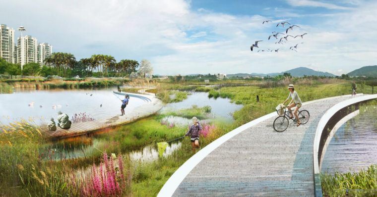 [海南]三亚槟榔河两岸滨水地区总体城市规划景观设计（生态 传统与现代）-[海南]三亚槟榔河两岸滨水地区总体城市景观设计 D-6 效果图