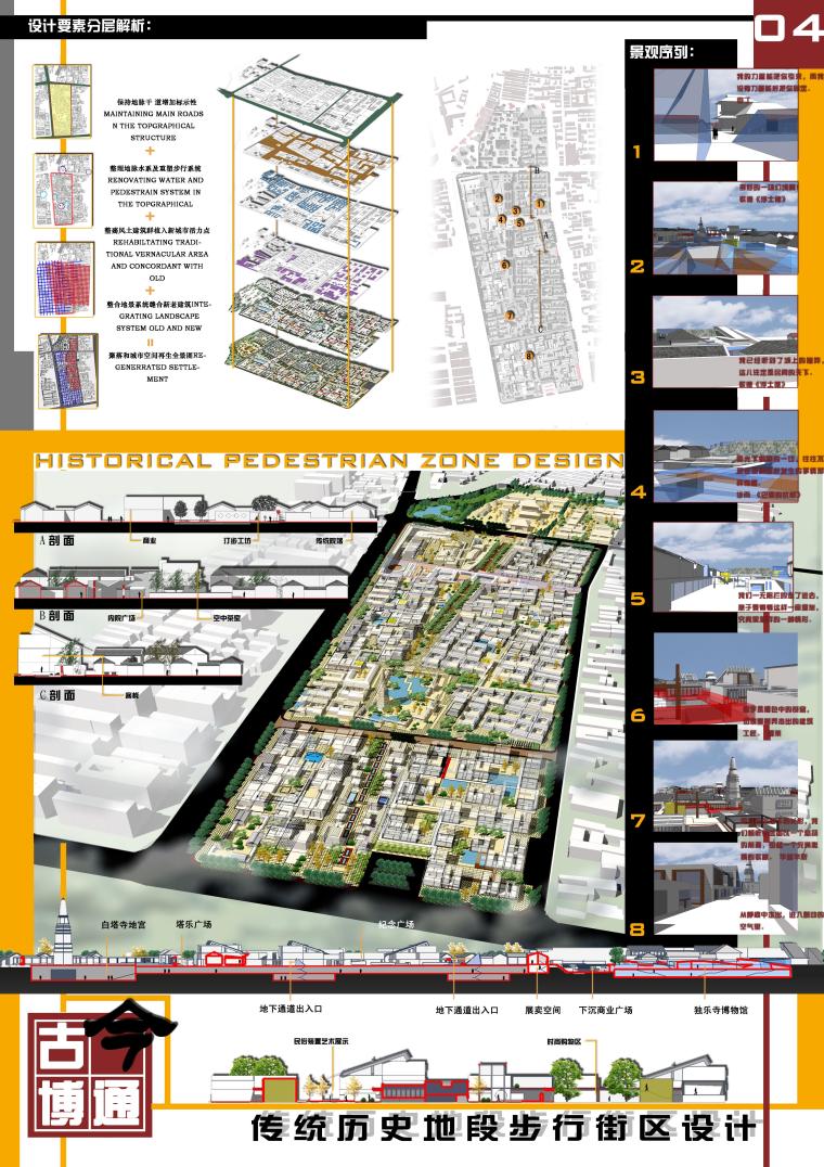 本科城市规划城市设计作业评选（下）设计竞赛，展板-04