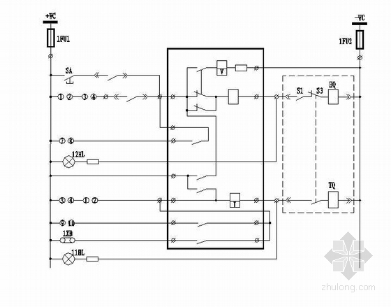 10kv双回路平面图资料下载-10kV电容器回路保护测控原理图