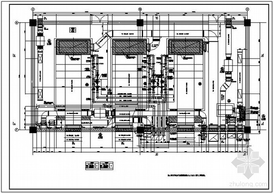 空调机平面cad资料下载-江苏某空调机房设计平面图