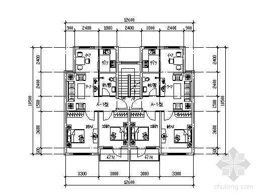 90平住宅电梯户型资料下载-60-90平米多层住宅户型选集