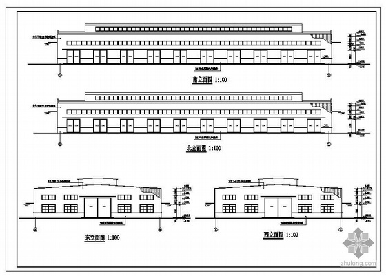 屋顶排烟机房建筑结构图资料下载-某单层排架厂房建筑结构图