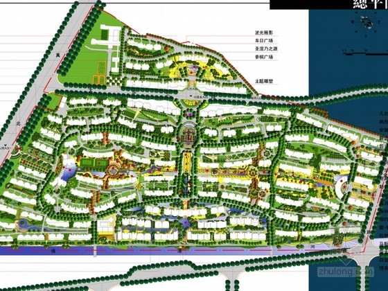 居住区铺装图案资料下载-大型居住区景观概念规划设计方案（二）