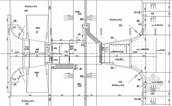 [浙江]新建港水闸工程全套施工图（箱涵式水闸）-水闸平面 