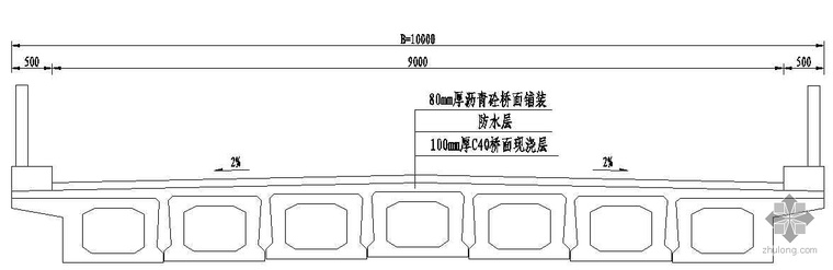 空心板桥排水设计图资料下载-后张法16m空心板桥通用设计图