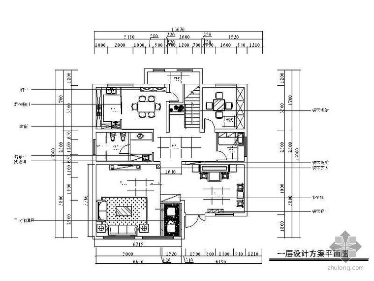 中式别墅室内效果资料下载-中式别墅装修图（含效果）