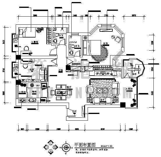 室内三室两厅两卫资料下载-三室两厅两卫