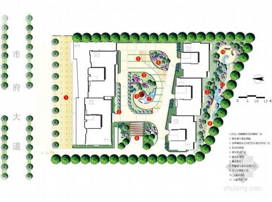 景观住宅平面图资料下载-[台州]美式景观住宅区景观规划设计方案文本