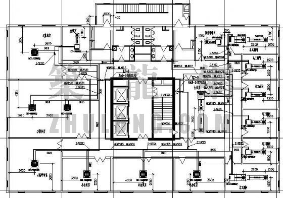 办公楼设计设计图资料下载-某办公楼VRV空调设计图