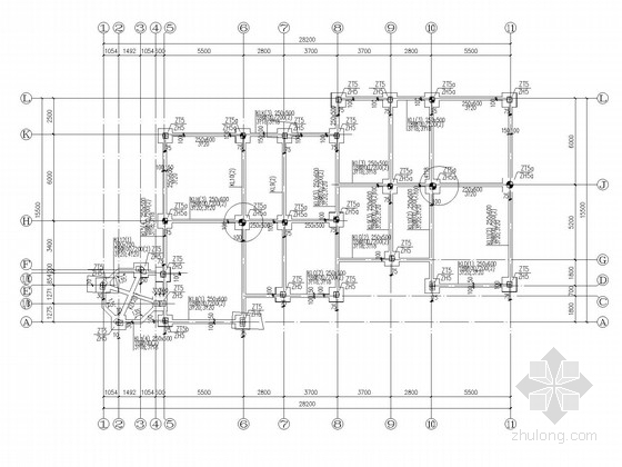 多层框架带地下室资料下载-带地下室、闷顶、物房、住宅楼小区结构施工图