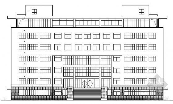 行政办公建筑设计cad资料下载-某七层行政办公楼建筑设计图