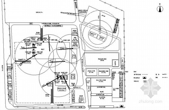 基础开挖平面布置图资料下载-[北京]电视台工程施工平面布置图(多图)