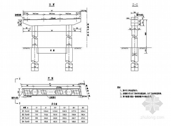 桥下部构造施工方案资料下载-预应力混凝土连续箱梁桥下部连续处桥墩一般构造节点详图设计