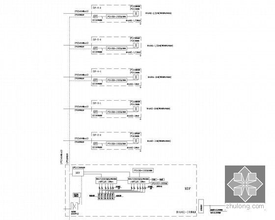 [浙江]19万平商业综合体全套弱电施工图纸50张-综合布线系统图(一)