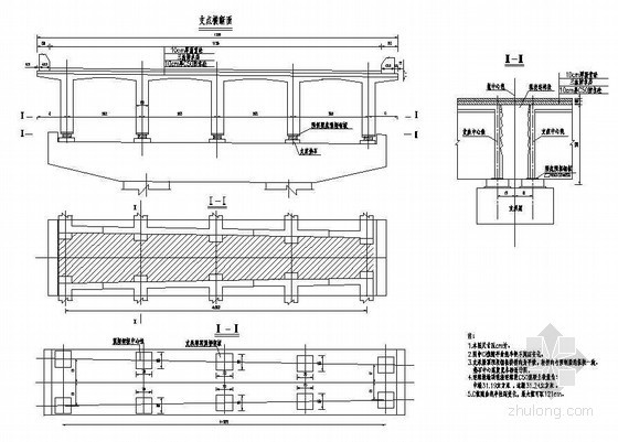 墩顶现浇连续段图片资料下载-先简支后连续T梁墩顶现浇连续段一般构造节点详图设计