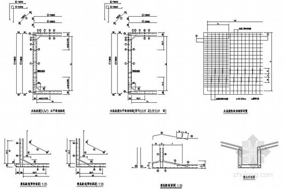 景观规则水池构造资料下载-某水池节点构造详图