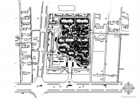 家庭视听间设计施工图资料下载-某楼间花园绿化施工图