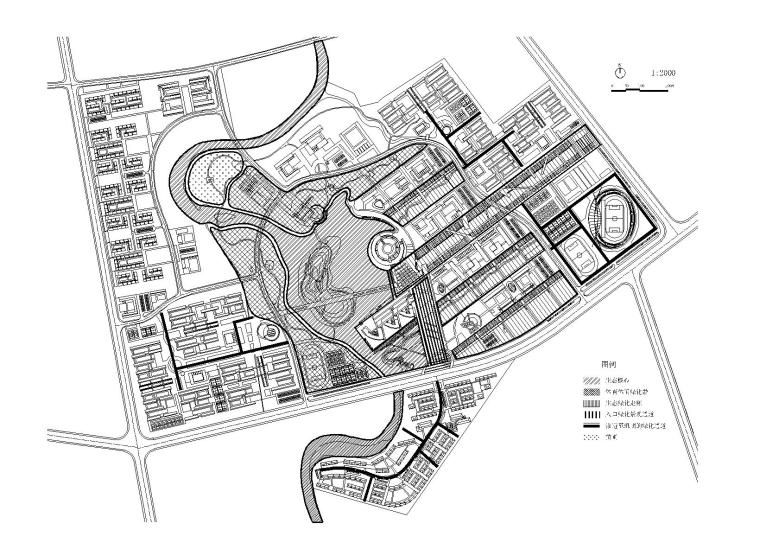 四川大学双流新校区规划方案文本（CAD+PSD+JPG）-CAD图纸绿化景观系统