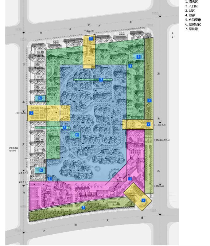 [河南]安阳亚龙湾小区建筑方案文本（包含效果图+107页文本）-景观索引图