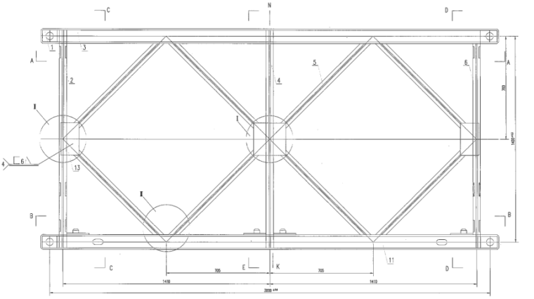 [湖南]临时人行天桥建设工程图纸及清单_6