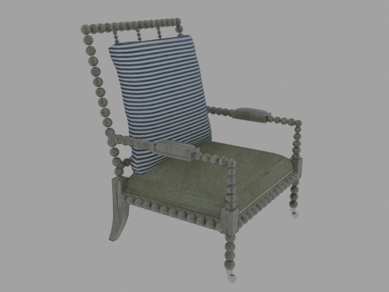 CAD欧式椅子资料下载-欧式舒适椅子3D模型下载