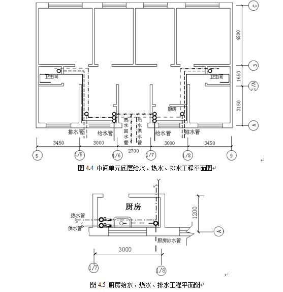 某给排水安装工程施工图预算编制实例-平面图