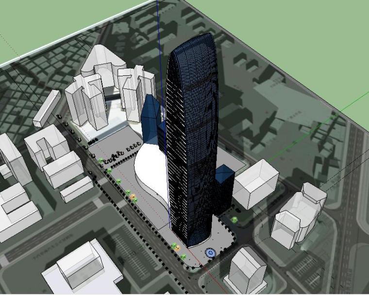 深圳大运会的su模型资料下载-深圳京基100商业建筑模型设计