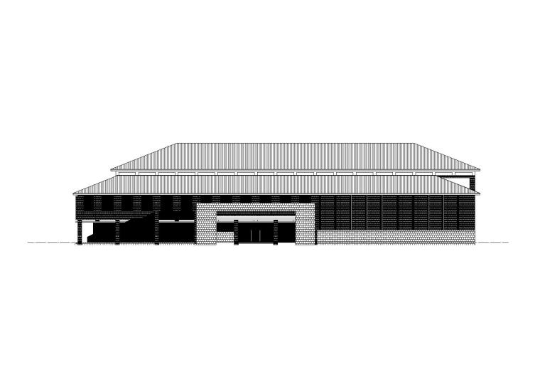 建筑cad资料下载-[河南]洛阳师范学院一食堂建筑施工图（CAD）