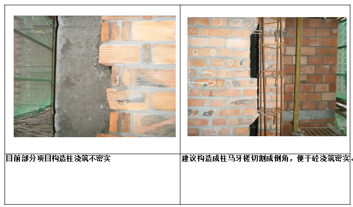 工程项目质量通病及风险识别防范（PPT）-项目构造柱浇筑不密实