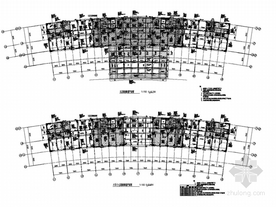 [江苏]21层框架剪力墙结构行政服务中心结构施工图（含建筑图、HKFZ桩）-五至十八层楼板配筋平面图