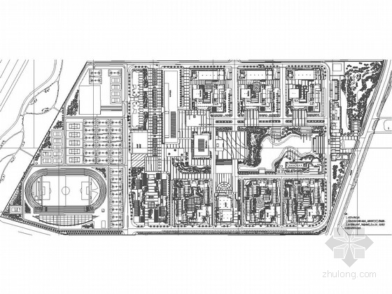 学校校园规划图资料下载-[广东]城市职业技术学校景观规划设计施工图