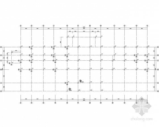 县级门诊楼框架结构施工图-框架柱平面布置图 