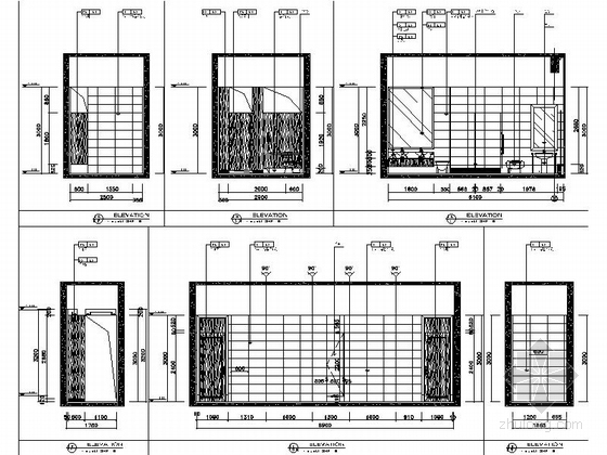 [安徽]生态产业文化园研发中现代办公室室内装饰施工图卫生间立面图