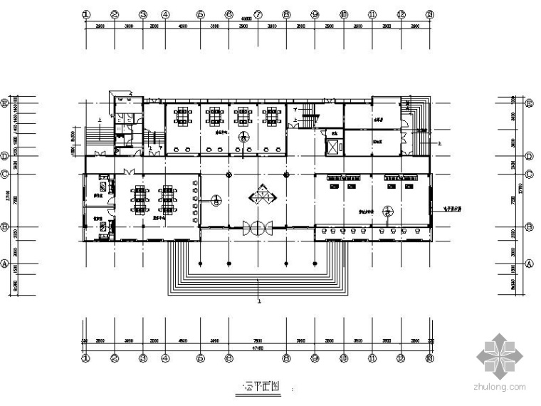 广东小办公楼资料下载-[广东]某社保办公楼室内装修图（含效果）