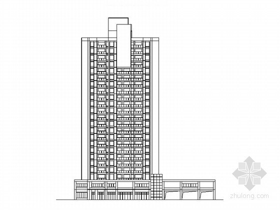 高层塔式商住楼资料下载-[重庆]某十九层塔式商住楼建筑方案图