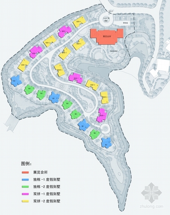 [湖北]3层原生态高档别墅旅游度假区规划设计方案文本（含CAD）-3层原生态高档别墅旅游度假区规划分析图