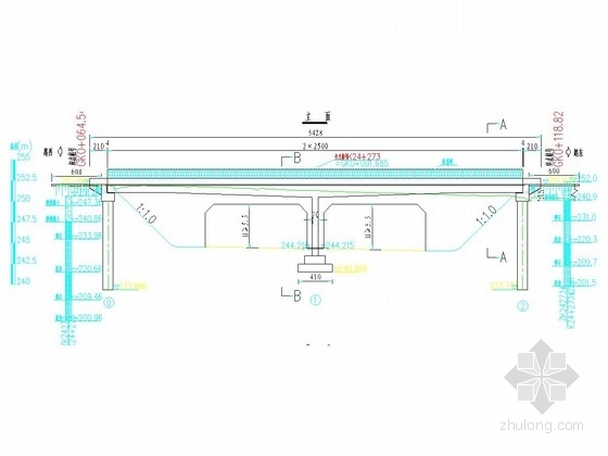 钢箱梁天桥设计图资料下载-[河南]2×25m预应力混凝土连续梁天桥设计图15张