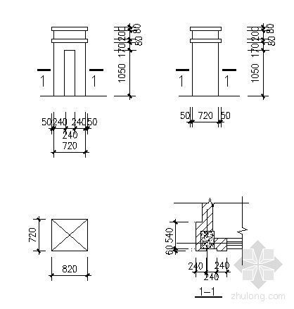 装饰柱CAD图块资料下载-装饰柱详图