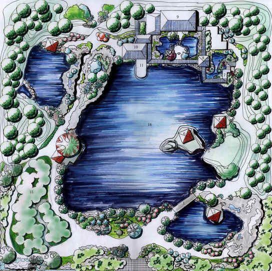 服务区园林设计方案资料下载-平湖秋月之清忧园园林设计方案