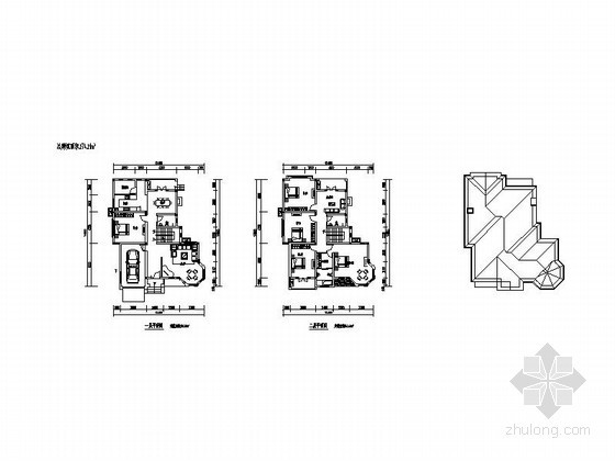 某二层独栋别墅户型平面图（278）- 