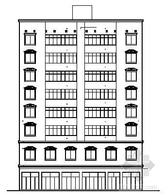 简欧商住楼方案图资料下载-某九层商住楼建筑方案图
